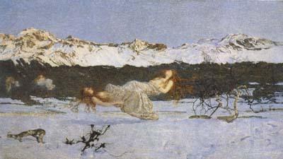 Giovanni Segantini The Punishment of The Lustful (mk19) Norge oil painting art